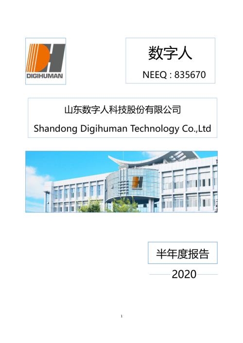 定期报告-数字人：2020年半年度报告.pdf
