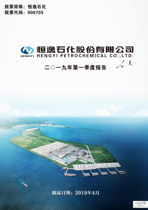 恒逸石化：2019年第一季度报告全文.PDF