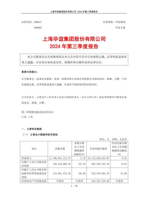 华谊集团：2024年第三季度报告.pdf