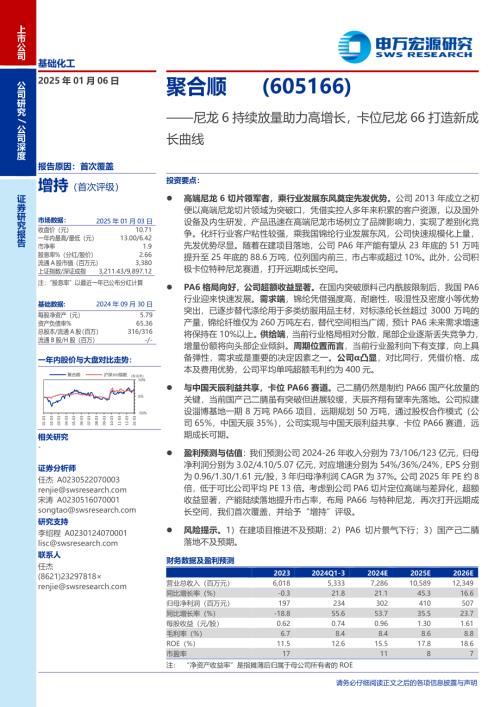 聚合顺-公司研究报告-尼龙6持续放量助力高增长卡位尼龙66打造新成长曲线-250106（29页）.pdf
