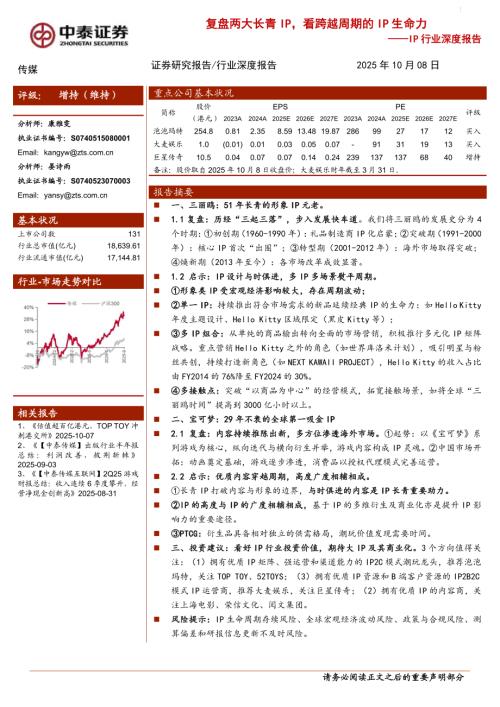 IP行业深度报告：复盘两大长青IP看跨越周期的IP生命力-251008（16页）.pdf