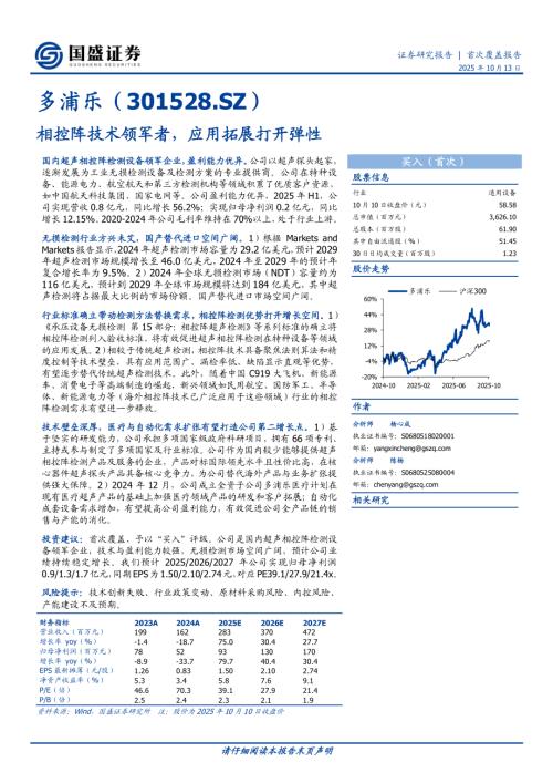 【国盛证券】多浦乐（301528）-相控阵技术领军者，应用拓展打开弹性-251013（33页）.pdf