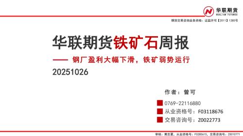 【华联期货】铁矿石周报：钢厂盈利大幅下滑，铁矿弱势运行-251026（31页）.pdf