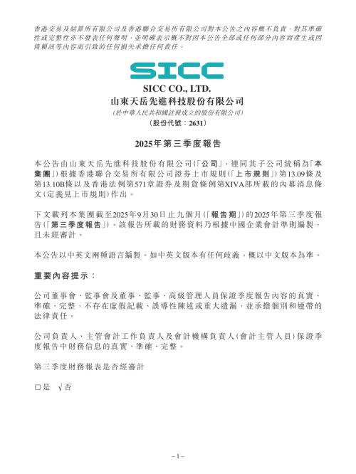 天岳先進：2025年第三季度報告.pdf