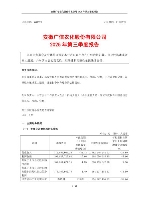 广信股份：2025年三季度报告.PDF