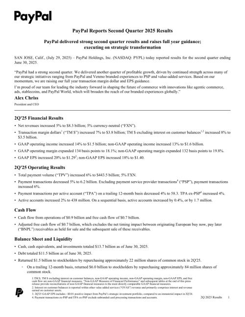 贝宝PayPal（PYPL）2025年第二季度业绩报告「NASDAQ」（英文版）（13页）.pdf
