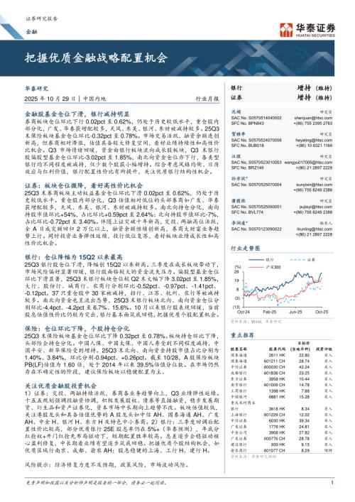 金融行业月报：把握优质金融战略配置机会-251029（25页）.pdf