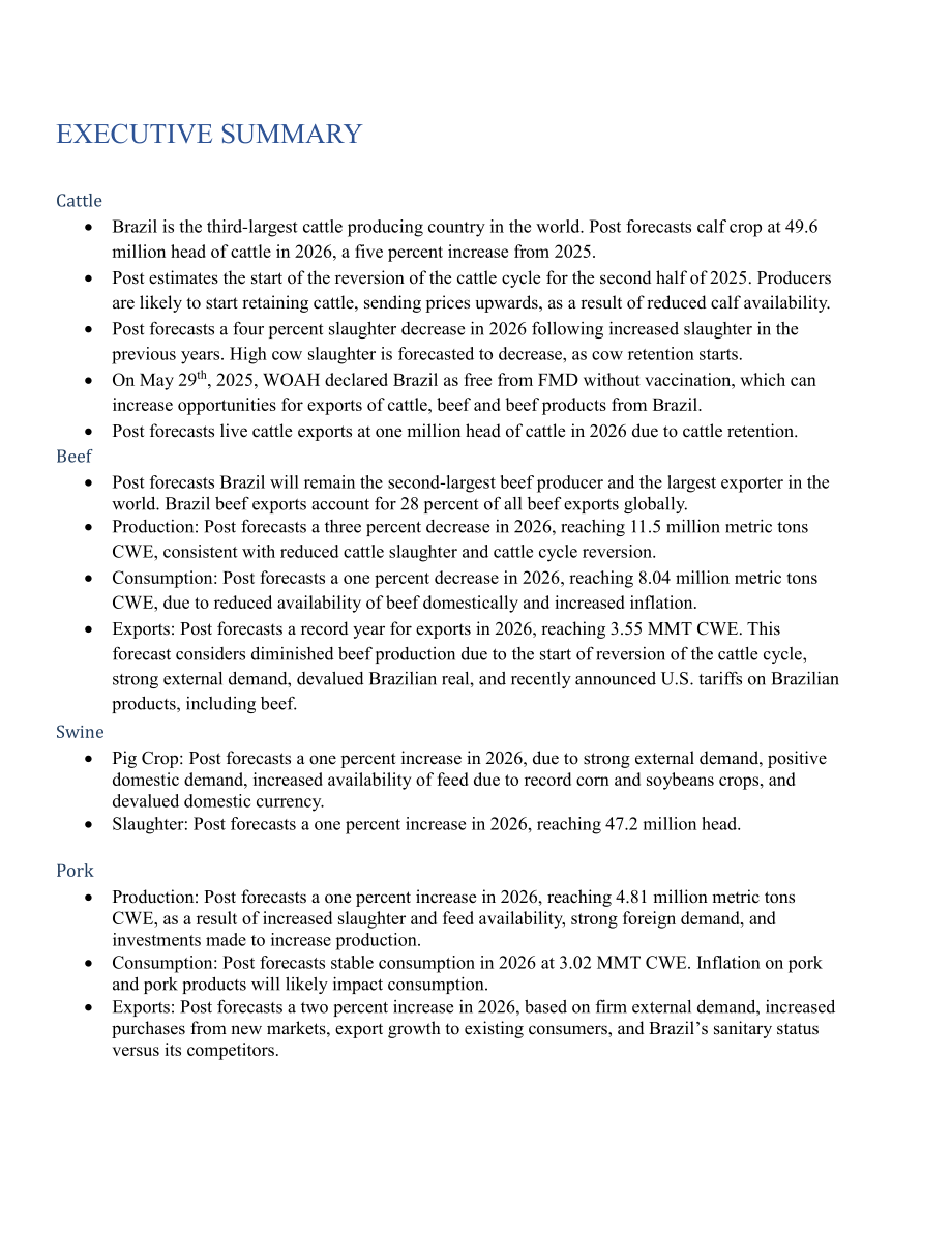 美国农业部（USDA）：2025巴西畜禽及产品年度报告（英文版）（39页）.pdf_第2页
