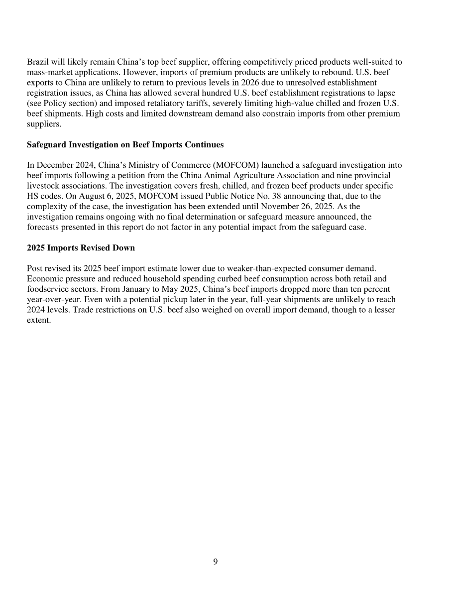 美国农业部（USDA）：2025中国畜禽及产品年度报告（英文版）（21页）.pdf_第9页