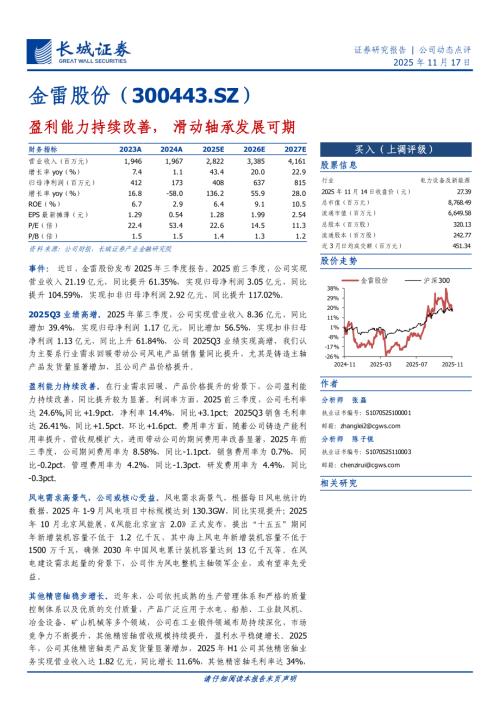 金雷股份(300443)-A股公司研究报告：盈利能力持续改善滑动轴承发展可期-251117（4页）.pdf