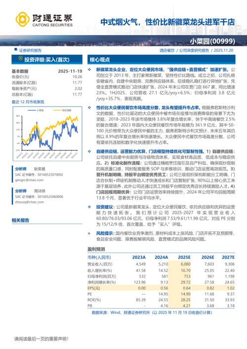 小菜园（0999.HK）-港股公司研究报告：中式烟火气性价比新徽菜龙头进军千店-251120（27页）.pdf