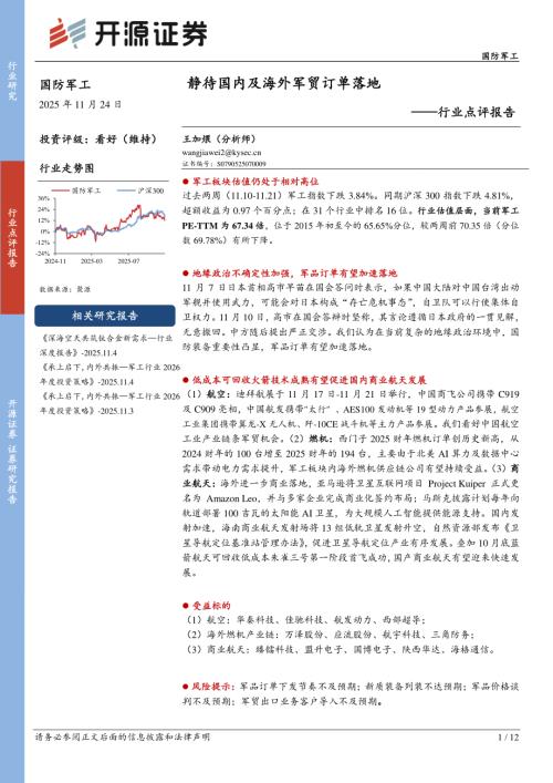 当前军工行业PE-TTM估值位于2015年初至今的65.65%分位_第2页
