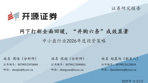 【开源证券】中小盘行业2026年度投资策略：网下打新全面回暖，“并购六条”成效显著-251102（33页）.pdf