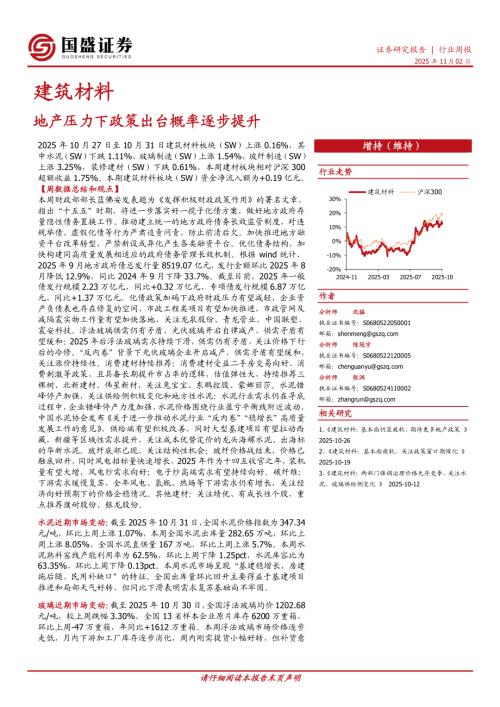 【国盛证券】建筑材料行业周报：地产压力下政策出台概率逐步提升-251102（20页）.pdf