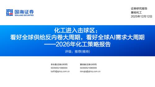 2026年化工行业策略报告：化工进入击球区看好全球供给反内卷大周期看好全球AI需求大周期-251212（159页）.pdf
