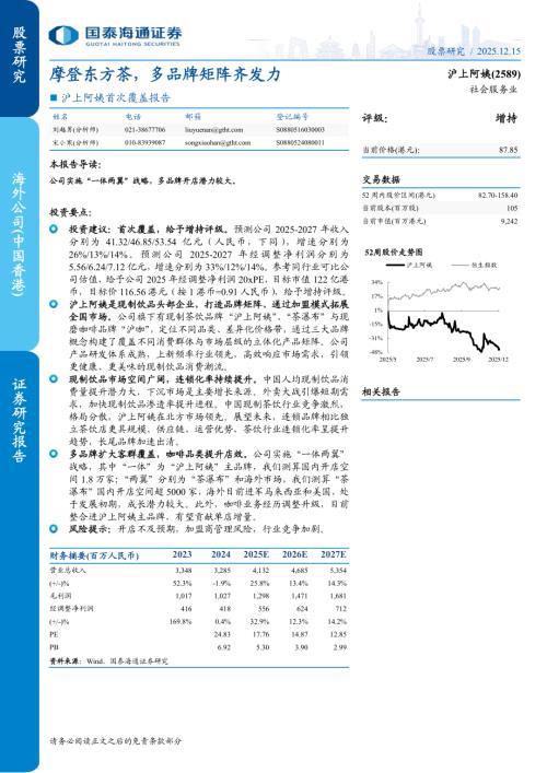 沪上阿姨（2589.HK）-港股公司首次覆盖报告：摩登东方茶多品牌矩阵齐发力-251215（23页）.pdf