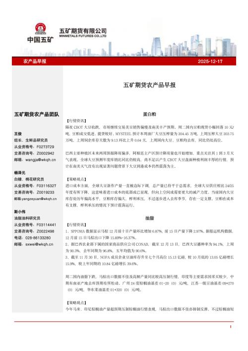 【五矿期货】农产品早报-251217（11页）.pdf
