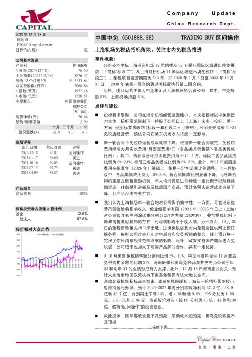 【群益证券】中国中免（601888）-上海机场免税店招标落地，关注市内免税店推进-251218（3页）.pdf
