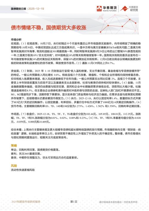 【华泰期货】国债期货日报：债市情绪不稳，国债期货大多收涨-251219（12页）.pdf