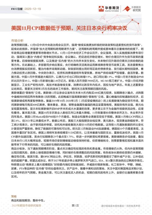 【华泰期货】FICC日报：美国11月CPI数据低于预期，关注日本央行利率决议-251219（8页）.pdf