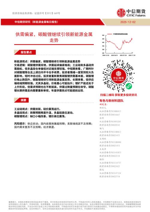【中信期货】新能源金属每日报告：供需偏紧，碳酸锂继续引领新能源金属走势-251202（8页）.pdf