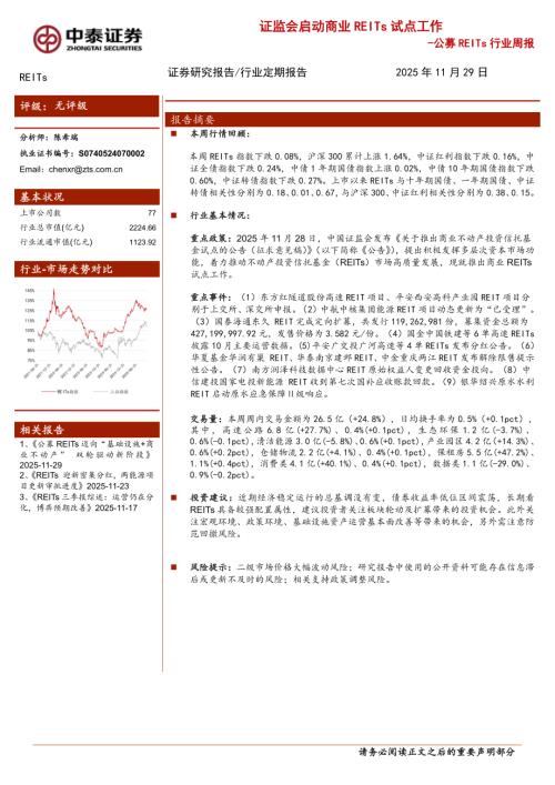 公募REITs行业周报：证监会启动商业REITs试点工作-251129（16页）.pdf