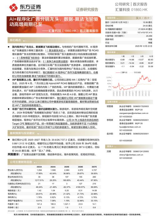 【东方证券】首次覆盖报告：AI+程序化广告分销龙头，数据-算法飞轮驱动高增周期已至-251222（23页）.pdf