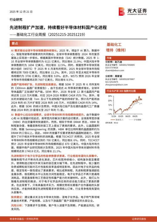 基础化工行业周报：先进制程扩产加速持续看好半导体材料国产化进程-251221（24页）.pdf