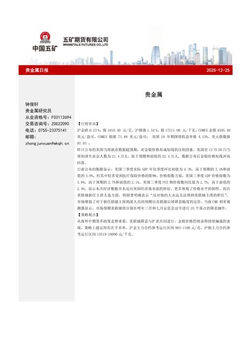 【五矿期货】贵金属日报-251225（7页）.pdf