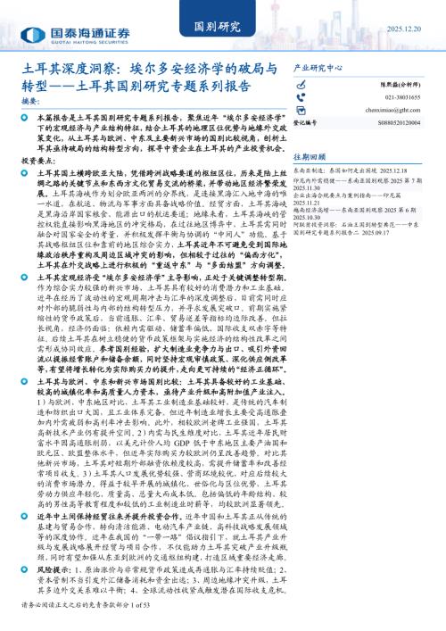 土耳其国别研究专题系列报告：土耳其深度洞察埃尔多安经济学的破局与转型-251220（53页）.pdf