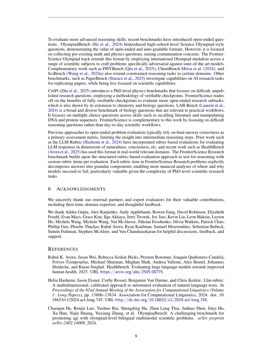 OpenAI：2025 FrontierScience：评估人工智能执行专家级科学任务的能力研究报告（英文版）（15页）.pdf_第9页