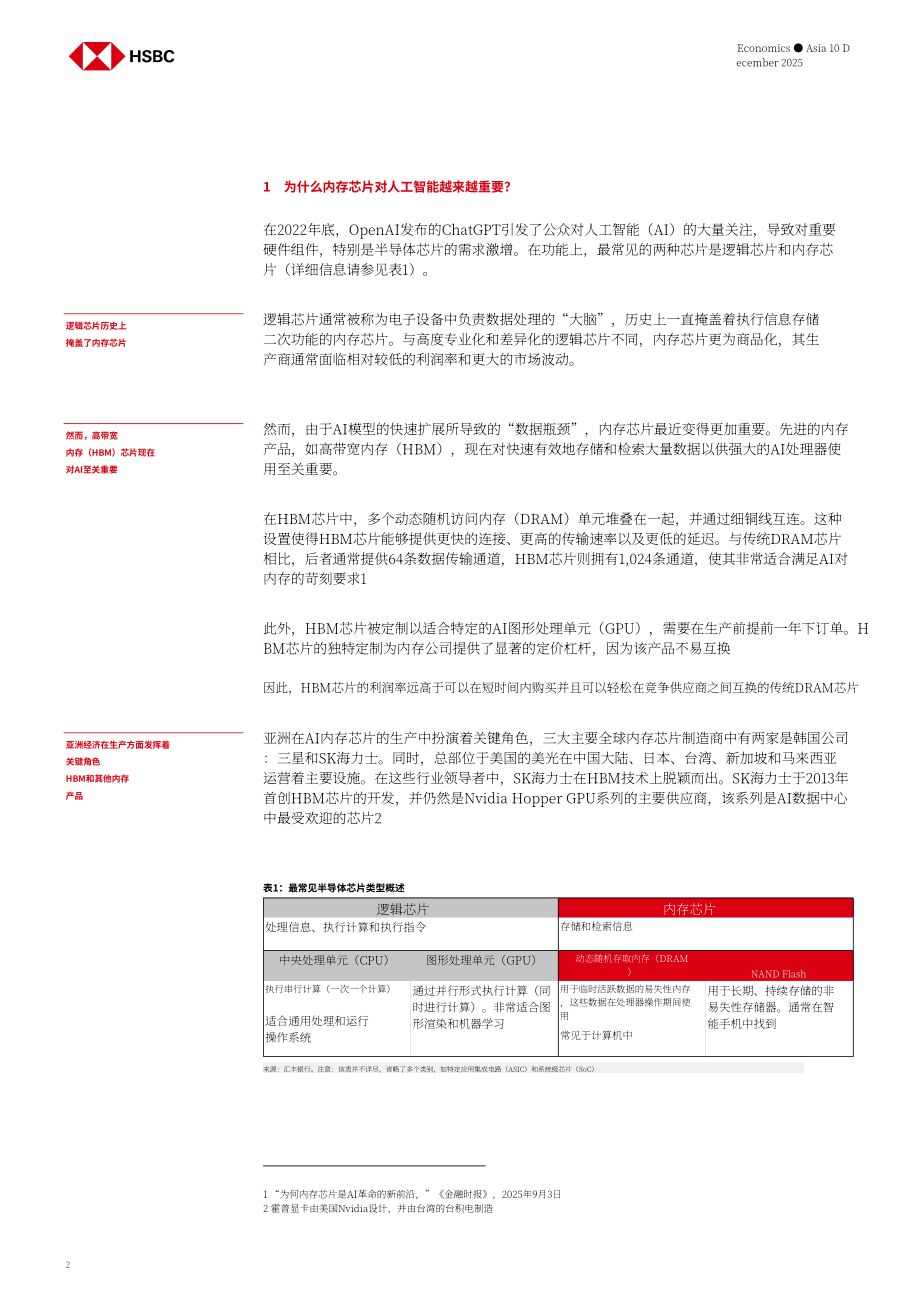 汇丰HSBC：亚洲半导体行业研究：中美存储芯片竞争五大关键问题探析-251210（英文版）（16页）.pdf_第2页