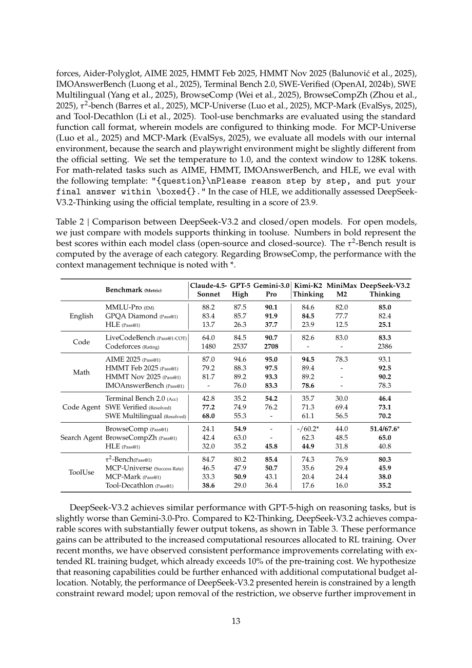 DeepSeek：2025 DeepSeek-V3.2技术报告（英文版）（23页）.pdf_第13页