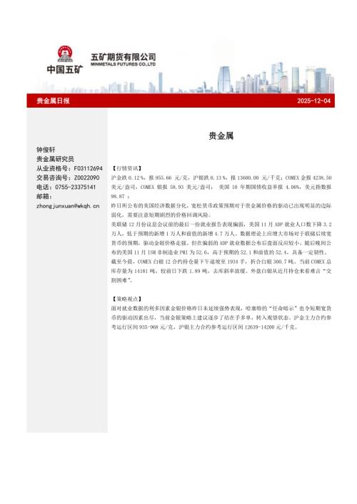 【五矿期货】贵金属日报-251204（7页）.pdf