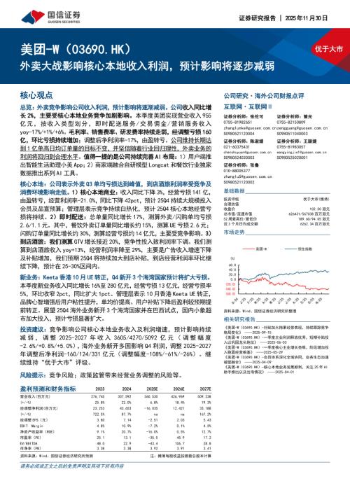 美团~W（3690.HK）-港股公司研究报告：外卖大战影响核心本地收入利润预计影响将逐步减弱-251130（10页）.pdf