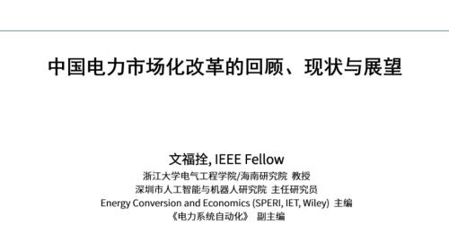 浙江大学：中国电力市场化改革的回顾现状与展望报告（43页）.pdf
