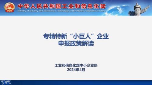 工业和信息化部中小企业局：专精特新小巨人企业申报政策解读（35页）.pdf