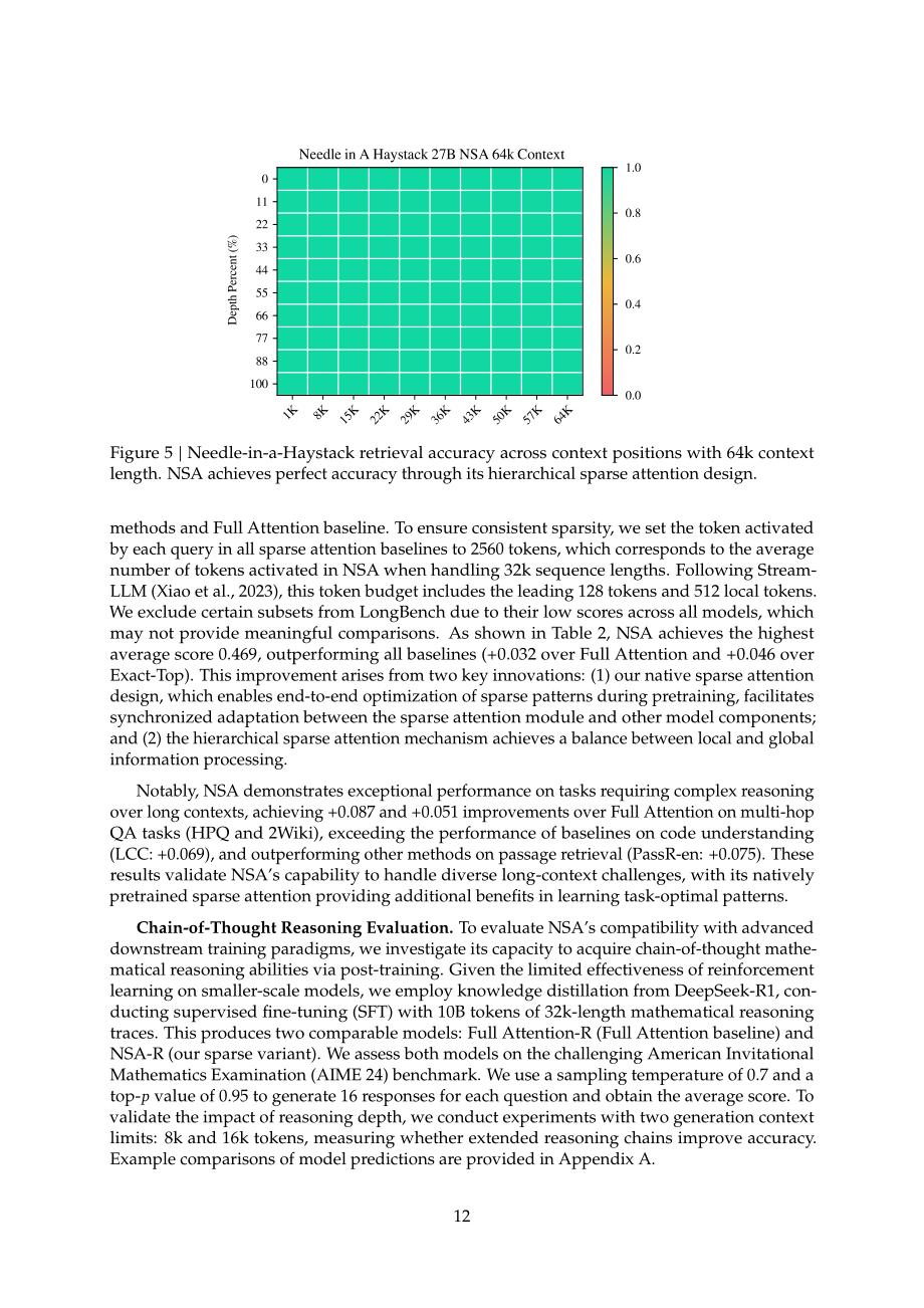 Deepseek：2025原生稀疏注意力：硬件对齐且可原生训练的稀疏注意力机制技术报告（英文版）（24页）.pdf_第12页
