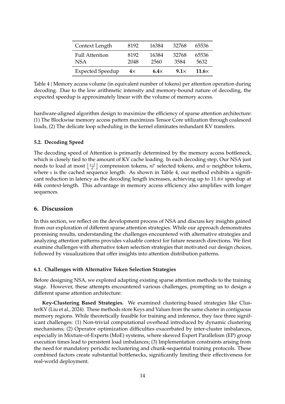 Deepseek：2025原生稀疏注意力：硬件对齐且可原生训练的稀疏注意力机制技术报告（英文版）（24页）.pdf_第14页