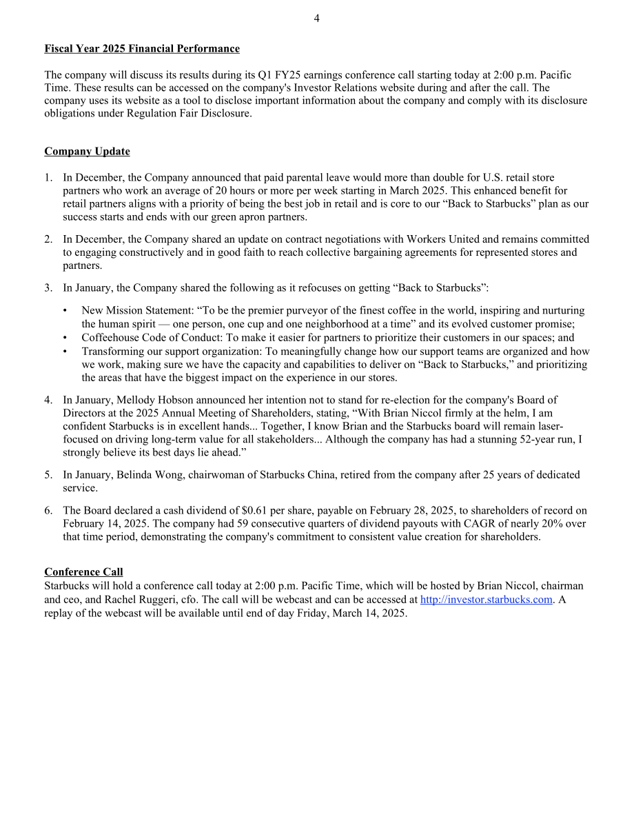 星巴克咖啡 Starbucks（SBUX）2025财年第一季度业绩报告（英文版）（14页）.pdf_第4页