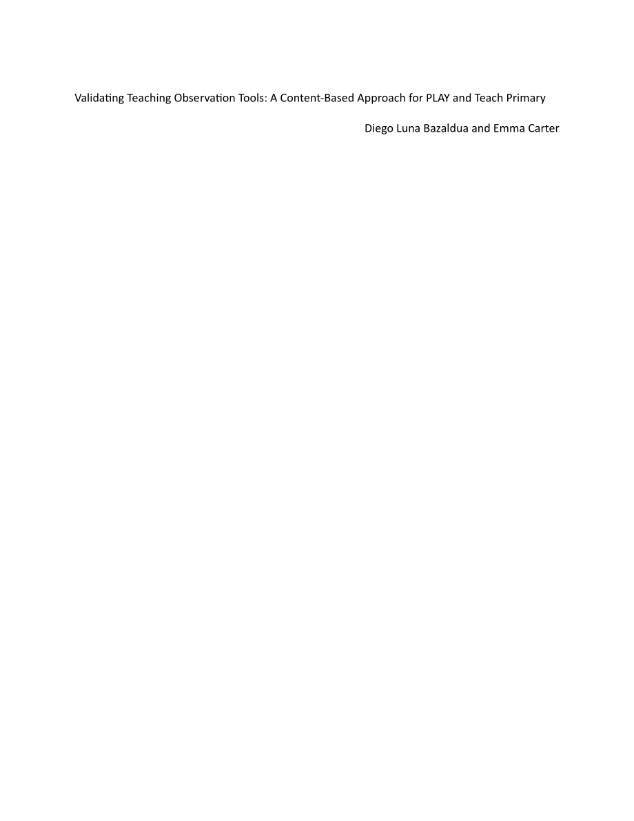 世界银行：2025基于内容分析法的教学观察工具效度研究报告：PLAY与Teach Primary比较（英文版）（64页）.pdf_第3页
