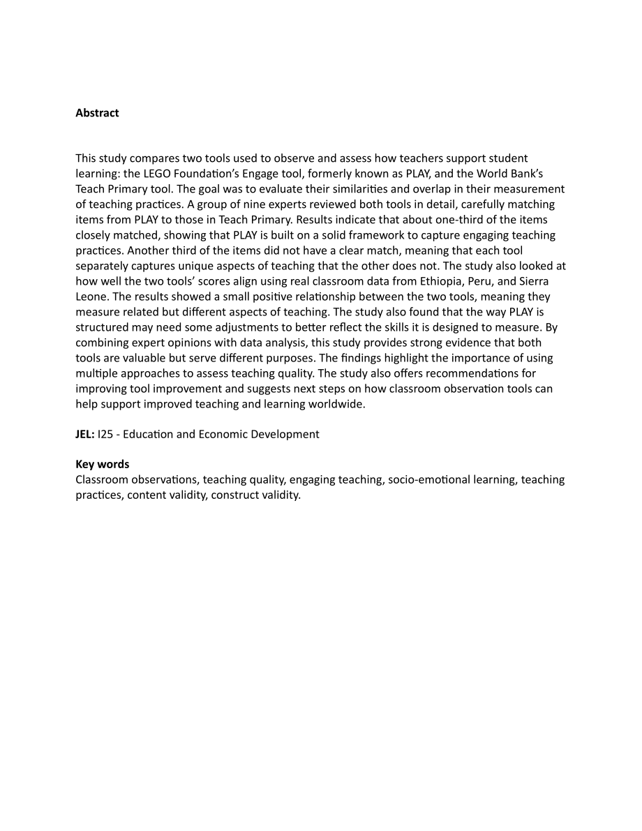 世界银行：2025基于内容分析法的教学观察工具效度研究报告：PLAY与Teach Primary比较（英文版）（64页）.pdf_第5页