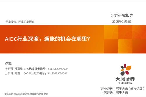  AIDC行业深度：通胀的机会在哪里？-
