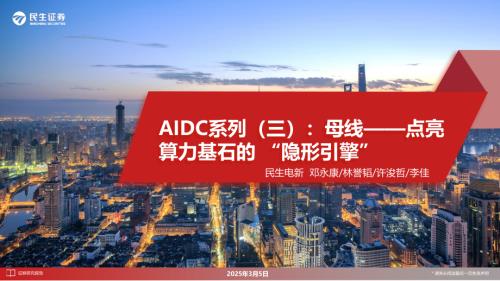 电力设备新能源行业AIDC系列（三）：母线——点亮算力基石的“隐形引擎”-250305（28页）.pdf