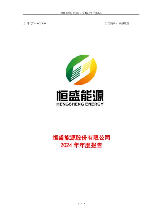 恒盛能源：恒盛能源股份有限公司2024年年度报告全文.PDF