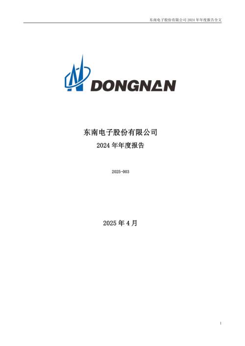 东南电子：2024年年度报告.PDF