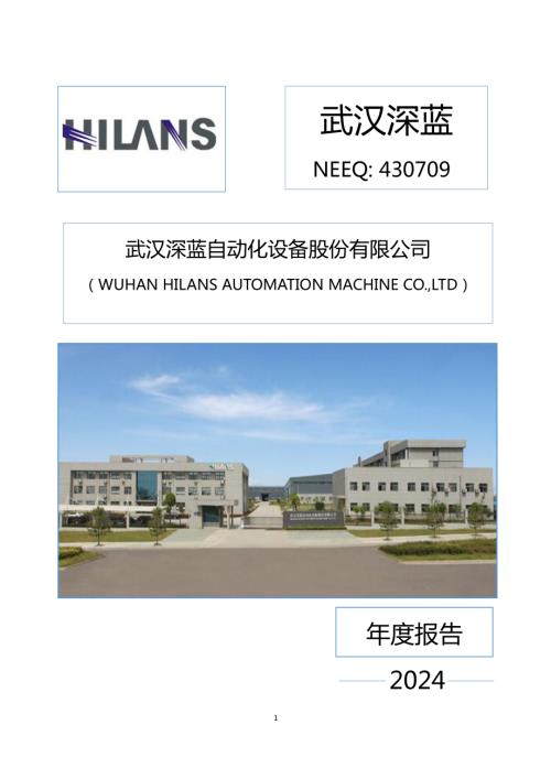 定期报告-武汉深蓝：2024年年度报告.PDF