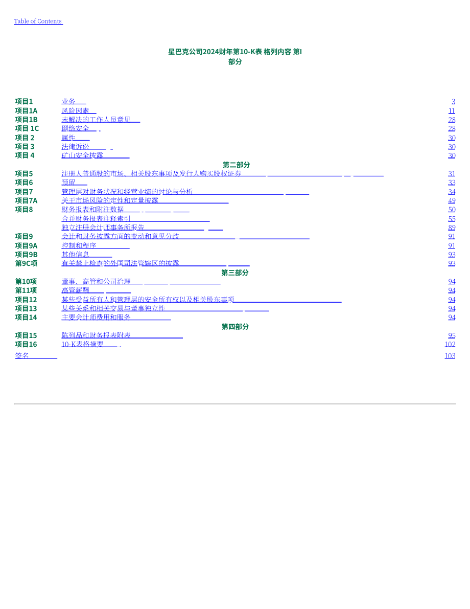 星巴克Starbucks Corp. （SBUX） 2024财年10-K年度报告「NASDAQ」（英文版）（148页）.pdf_第3页