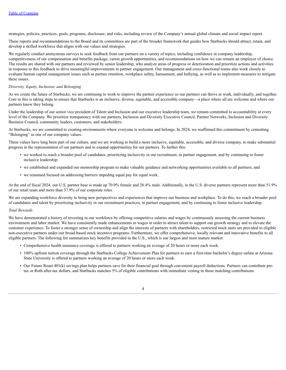 星巴克Starbucks Corp. （SBUX） 2024财年10-K年度报告「NASDAQ」（英文版）（148页）.pdf_第7页