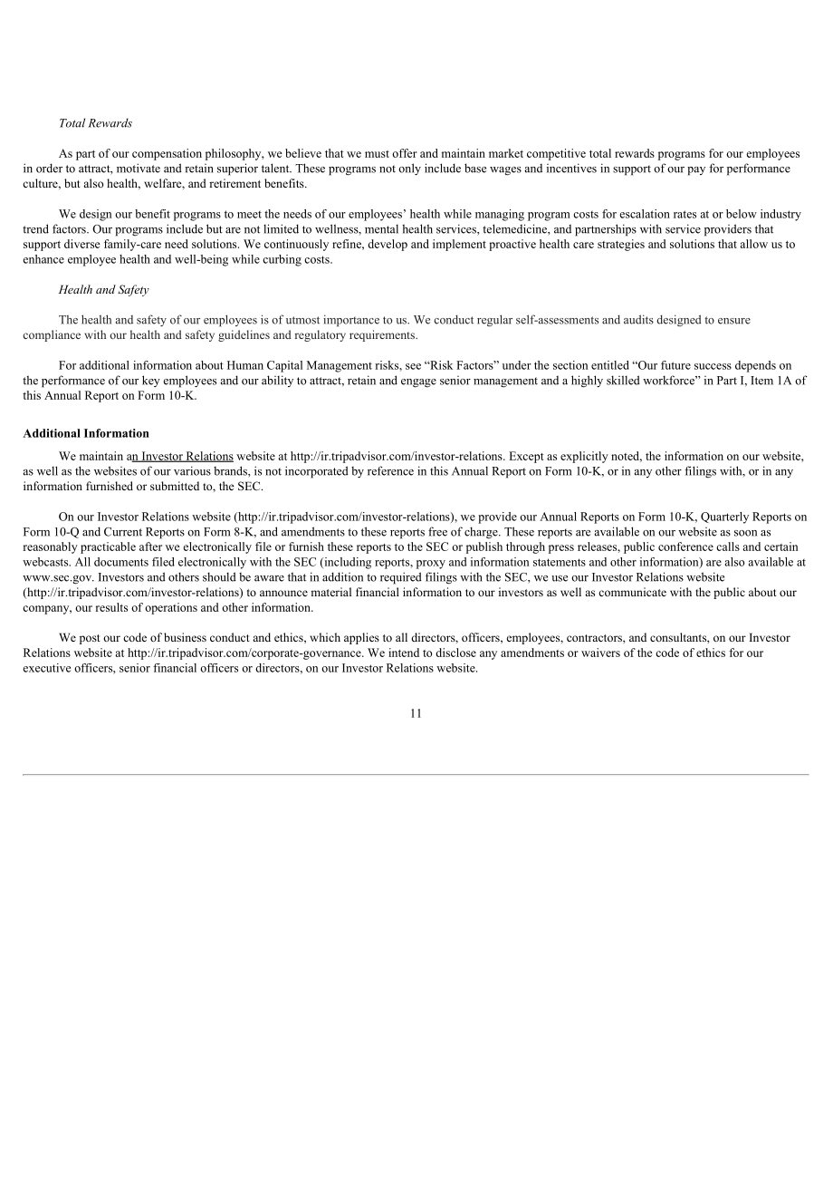 猫途鹰TripAdvisor Inc (TRIP) 2023年10-K年度报告「NASDAQ」（英文版）（145页）.pdf_第13页